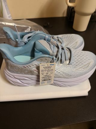 Hoka M Clifton 9 Scarpe da Corsa Blu/Bianco
