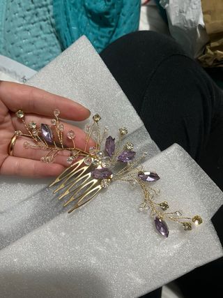 Pettino per capelli lilla