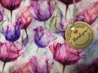 Mini pochette fiori rosa viola handmade