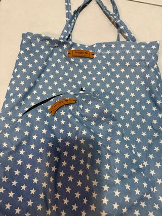 Tote bag e pochette denim stelle Handmade vintage