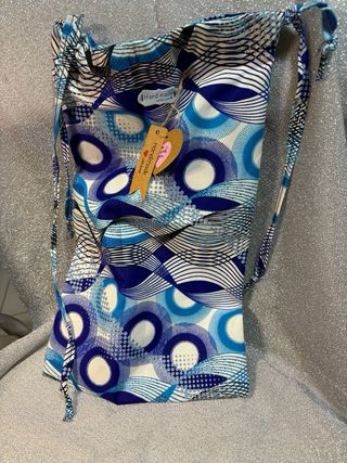 Sacca palestra viaggio Handmade vintage azzurra