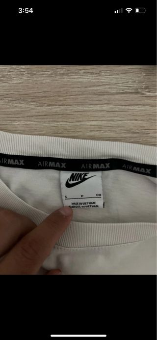 Camiseta Nike Air Max Blanca y Amarilla
talla S