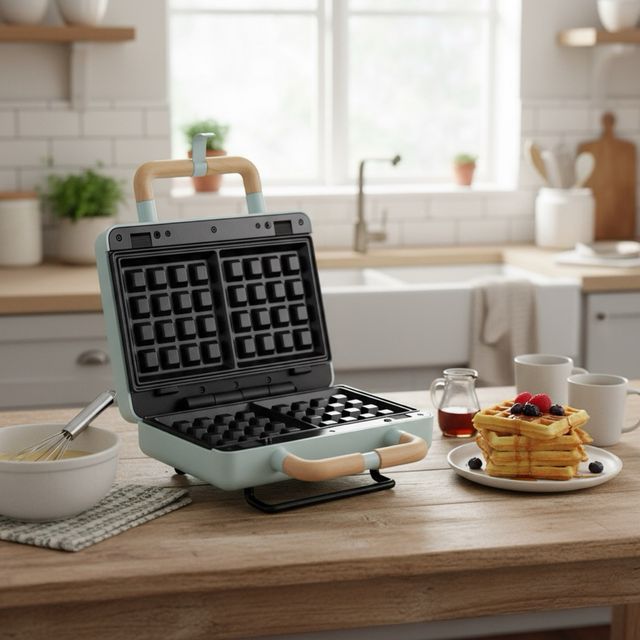 Macchina per waffle color menta