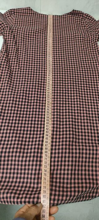 Vestido cuadros manga larga talla xs