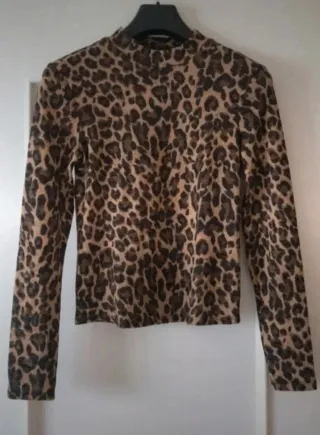 Camiseta manga larga leopardo