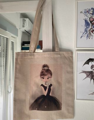 Bolso de tela Desayuno con diamantes