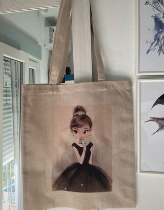 Bolso de tela Desayuno con diamantes