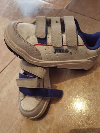 Zapatillas Joma niño blancas y azules