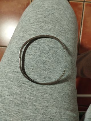 Pulsera rígida de acero plateada