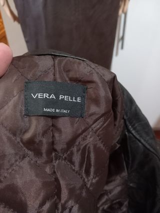 Giacca vera pelle nera