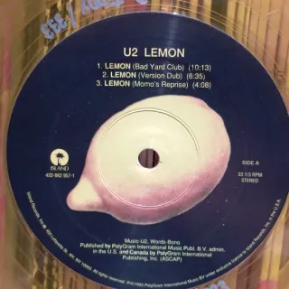 Disco Vinilo U2 Lemon Remixes rock pop  synthpop