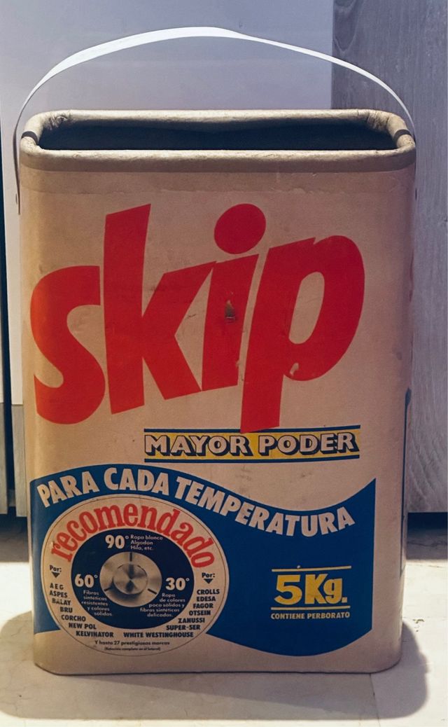 Tambor detergente Skip años 80