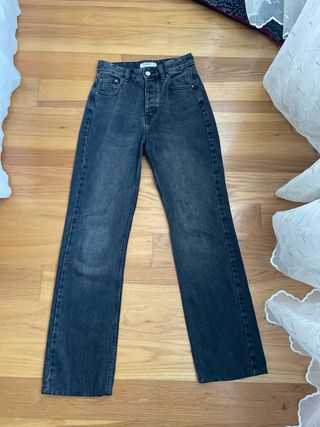 Vaqueros rectos Pull&Bear grises Talla XS