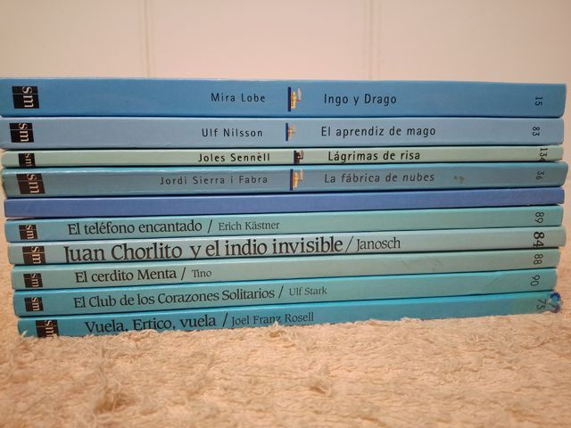 LOTE (I) DE 10 LIBROS EL BARCO DE VAPOR (azules)