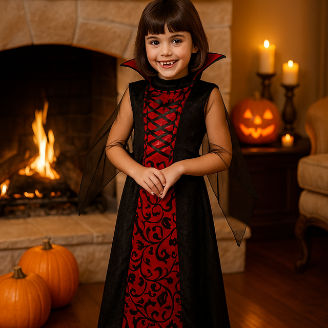 Disfraz Vampiresa Niña Talla 5-6