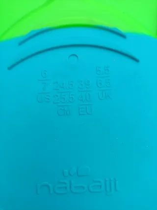 Aletas de piscina Nabaiji verdes y azules