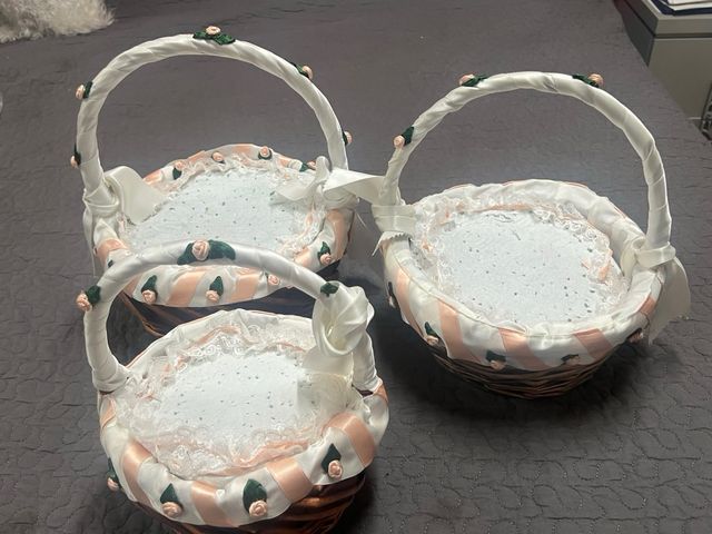 Cestas de mimbre decoradas varios tamaños