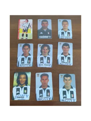 Set 9 schede telefoniche Juventus