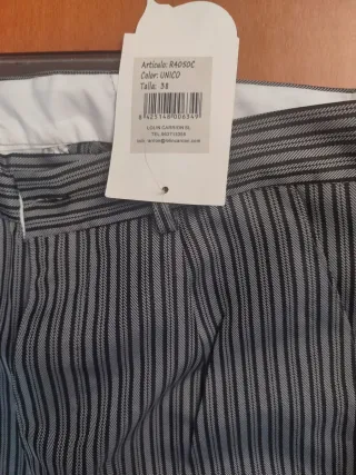 Pantalón fallero rayas gris y negro