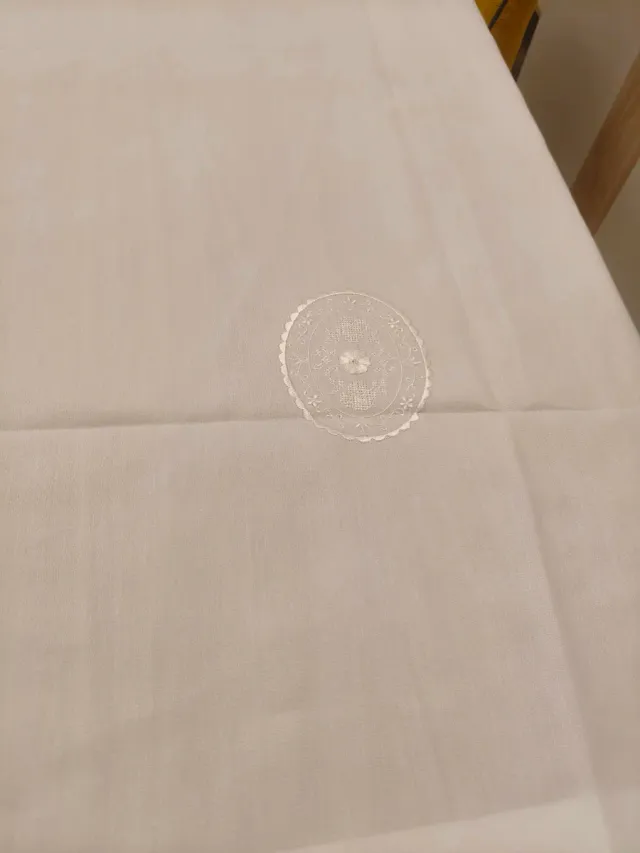 Mantel bordado con 11 servilletas