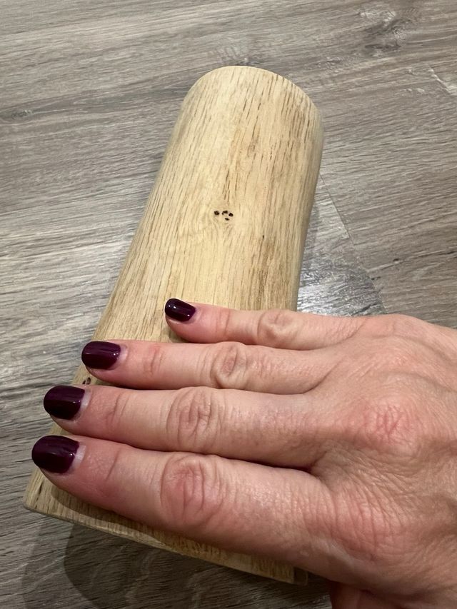 Portavelas de madera Decobruc