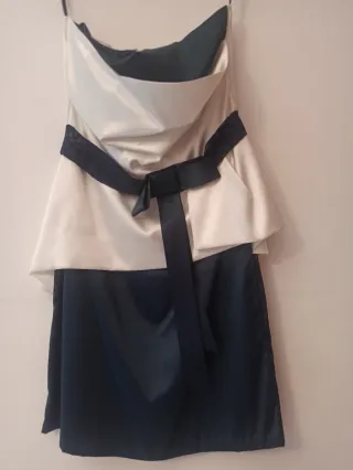 Abito raso bianco e blu