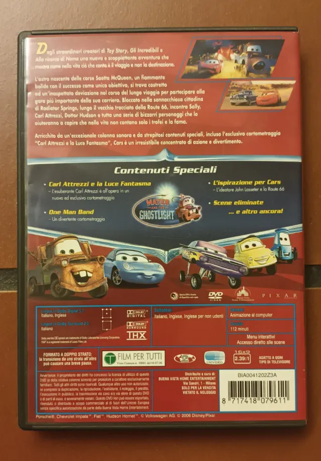 Cars Motori Ruggenti DVD Disney Pixar