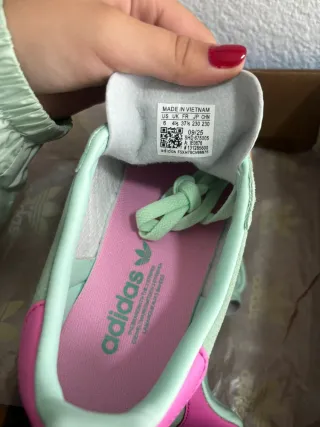 Adidas Gazelle Plataforma Verde Agua y Rosa