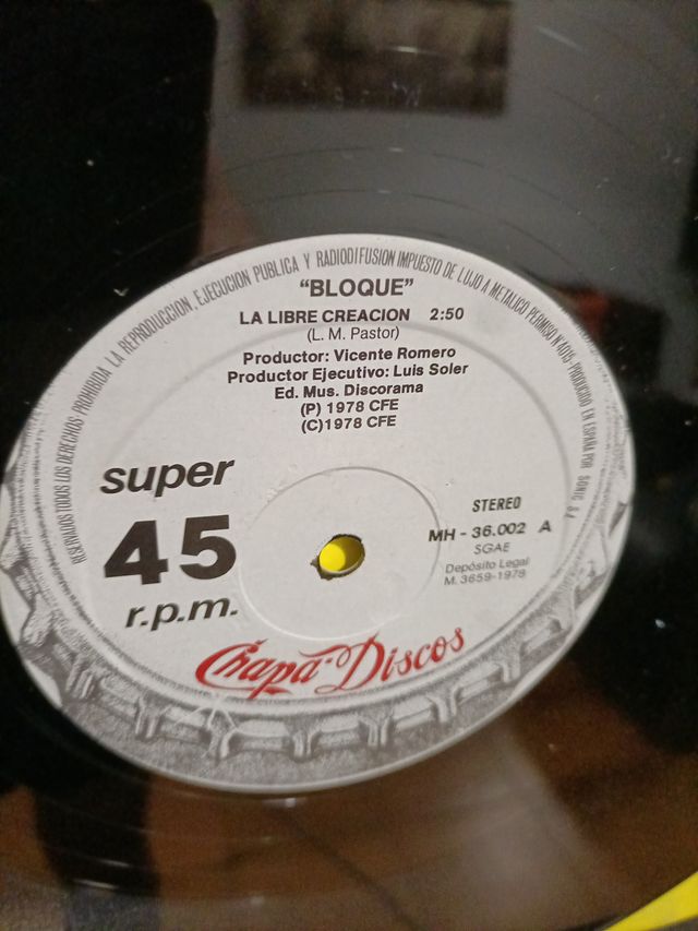 Vinilo Bloque - La Libre Creación