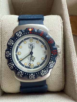 TAG Heuer F1 Cadete Reloj Azul Blanco