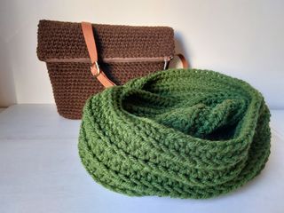 Bolso nuevo crochet bandolera marrón