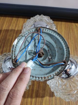 Lámpara de techo de cristal