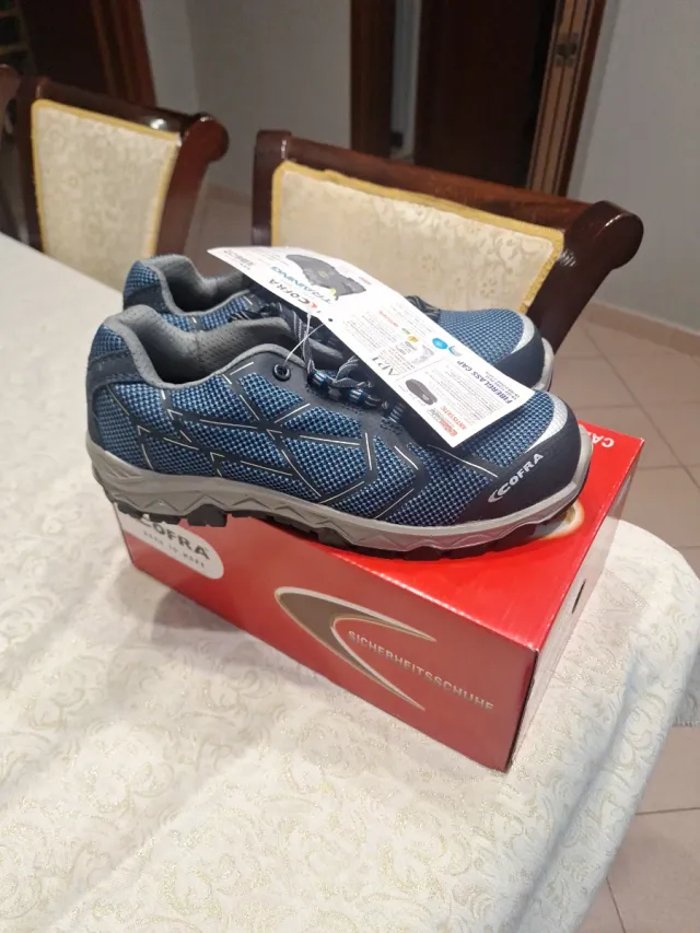 Scarpe antinfortunistiche Cofra blu/grigie
