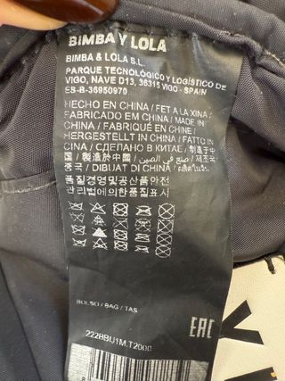 Bolso Bimba y Lola negro acolchado