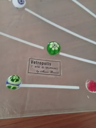 Piatto in vetro Murano