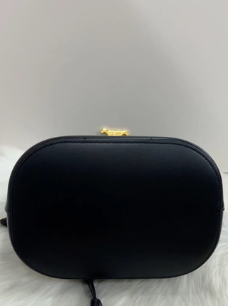 Bolso Celine Louise Piel Negro y Dorado