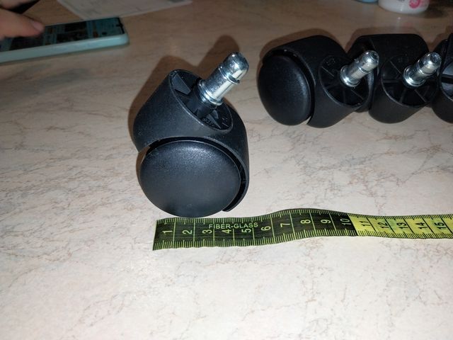 Ruote per sedia ufficio - Set da 5