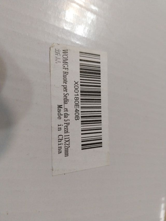 Ruote per sedia ufficio - Set da 5