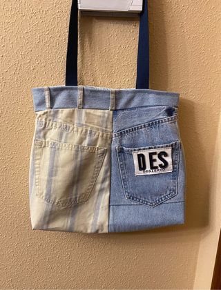 Bolso de tela vaquera Patchwork 