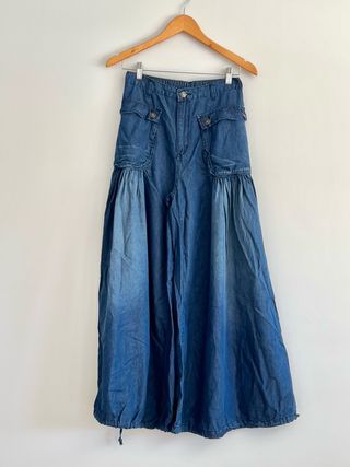 Pantalón ancho palazzo vaquero