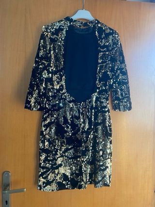 Abito Zara nero e oro taglia S