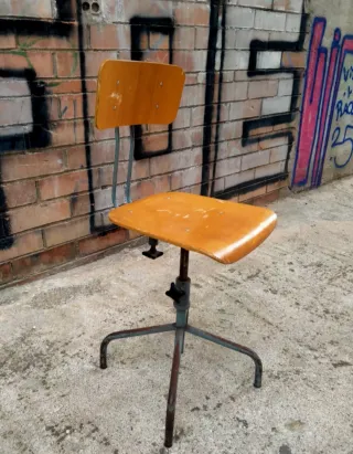 Silla Oasis Industrial Vintage Madera y Metal