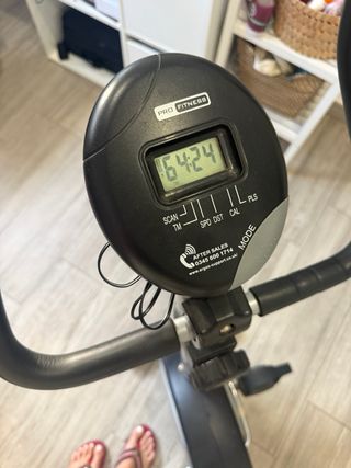 Bici Estática Gris y Negra