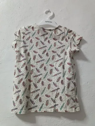 Camiseta niña Lupilu-plumas talla 4-6 (110-116)