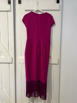 Vestido fiesta buganvilla con flecos