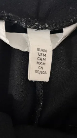 Pantalón H&M Viscosa Negro Talla M