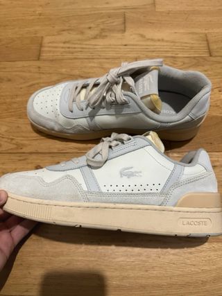 Tenis Lacoste Beige y Blanco