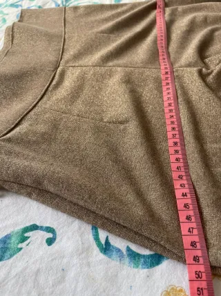 Pantalón Matilde Cano Talla 42 Dorado Nuevo