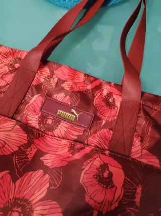 Borsa shopping floreale Puma rossa