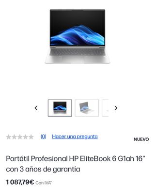 Portátil HP EliteBook 6 G1ah 16